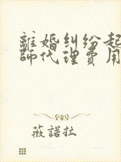 离婚纠纷起诉律师代理费用