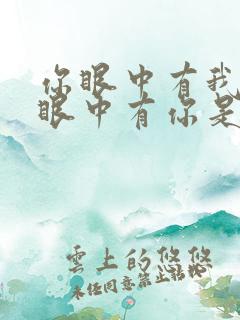 你眼中有我,我眼中有你是什么歌
