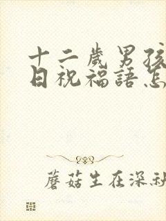 十二岁男孩的生日祝福语怎么说