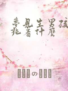 梦见生男孩儿预兆着什么