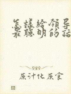 怎样给领导送礼最聪明的话