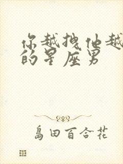 你越拽他越爱你的星座男