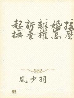 起诉离婚孩子的抚养权怎么判定