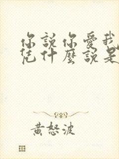 你说你爱我爱我凭什么说是什么歌