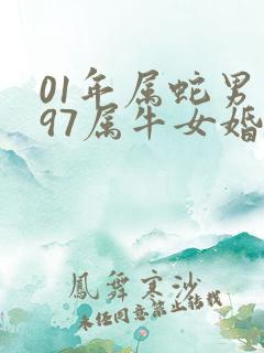 01年属蛇男和97属牛女婚配