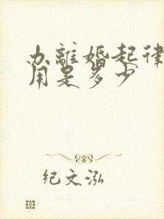 办离婚起律师费用是多少