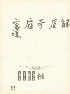 家庭矛盾解决之道