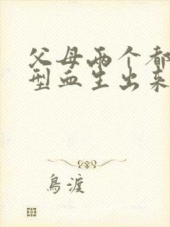 父母两个都是o型血生出来的孩子是什么血型