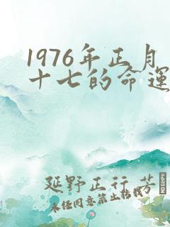 1976年正月十七的命运