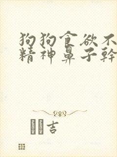 狗狗食欲不振没精神鼻子干