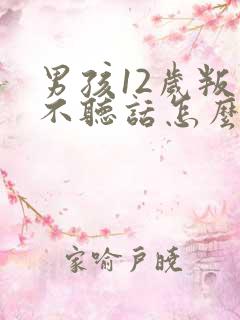 男孩12岁叛逆不听话怎么办