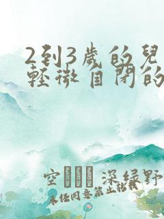 2到3岁的儿童轻微自闭的表现