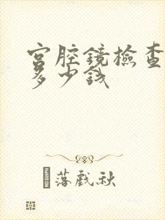 宫腔镜检查要花多少钱