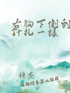 右胸下侧刺痛像针扎一样