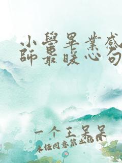 小学毕业感恩老师最暖心句子简短