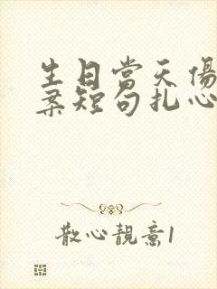 生日当天伤感文案短句扎心