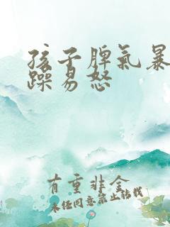 孩子脾气暴躁暴躁易怒