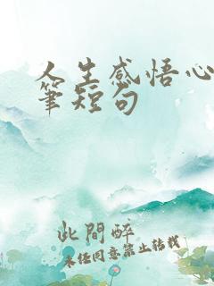 人生感悟心情随笔短句