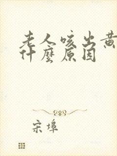 老人咳出黄痰是什么原因