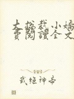 大总裁小娇妻免费阅读全文