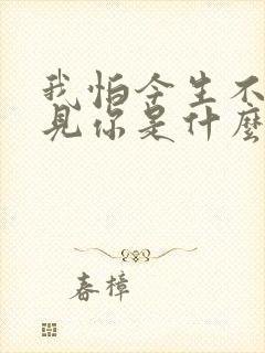 我怕今生不能遇见你是什么歌