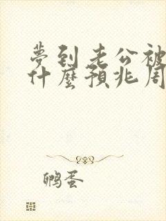 梦到老公被抓了什么预兆周公解梦