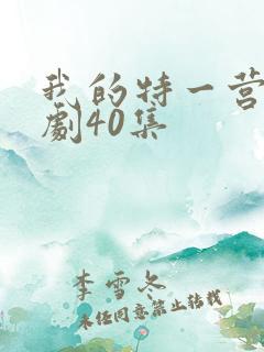 我的特一营电视剧40集