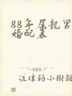 88年属龙男的婚配表