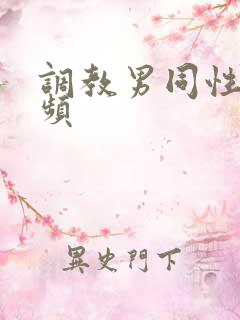 调教男同性恋视频