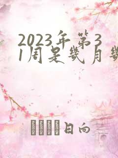 2023年第31周是几月几号