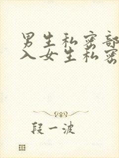 男生私密部位插入女生私密部位的视频