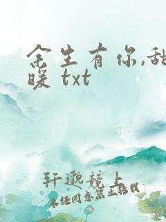 余生有你,甜又暖 txt