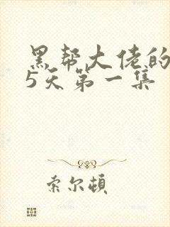 黑帮大佬的365天第一集