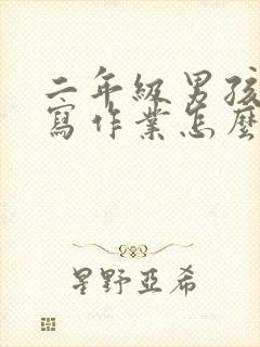 二年级男孩不爱写作业怎么办