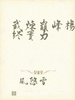 武炼巅峰杨开最终实力