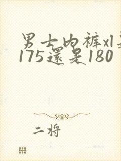 男士内裤xl是175还是180