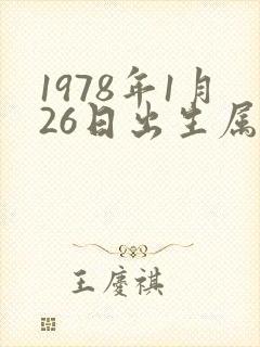 1978年1月26日出生属马还是蛇