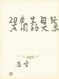 20岁生日发朋友圈的文案