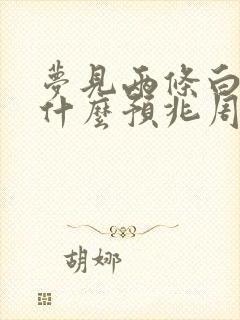 梦见两条白蛇是什么预兆周公解梦