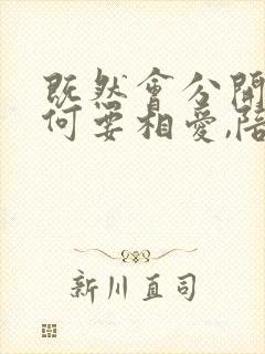 既然会分开,为何要相爱,陪你一程是什么歌