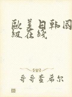 欧美日韩国产一级在线