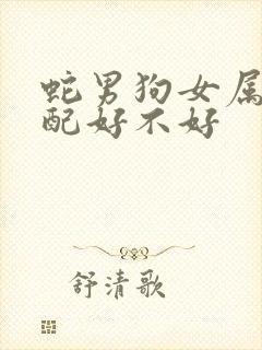 蛇男狗女属相婚配好不好