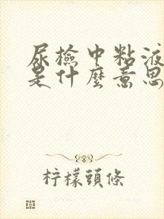 尿检中粘液丝高是什么意思