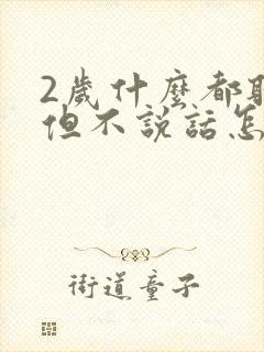 2岁什么都听懂但不说话怎么回事