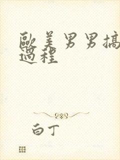 欧美男男搞基全过程