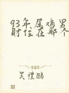 93年属鸡男的财位在哪个方向