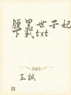 腹黑世子妃日常下载txt