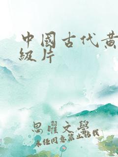 中国古代黄色一级片