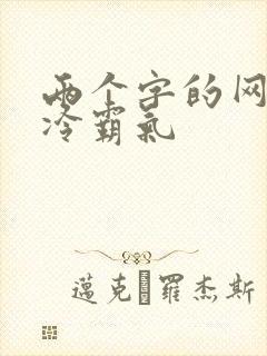 两个字的网名高冷霸气