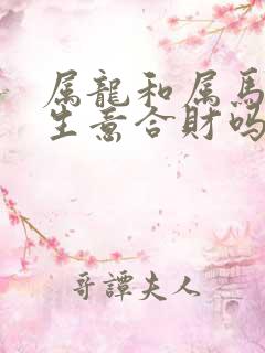 属龙和属马的做生意合财吗